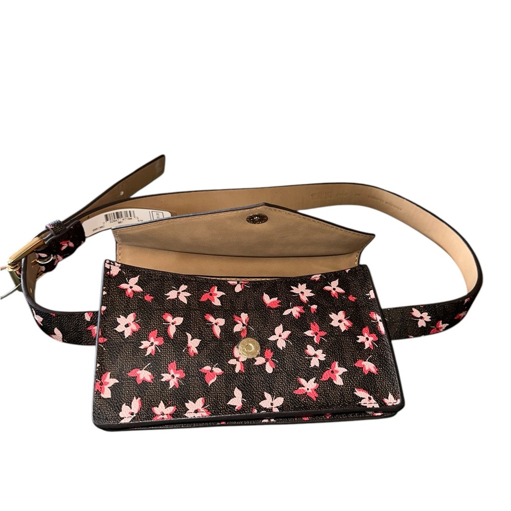 NWOT Michael Kors Bags Michael Kors Signature Floral Belt Bag Waist Pack Logo SM - Picture 4 of 6